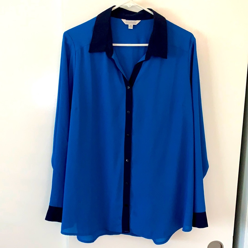 Charming Charlie brand. Size XL. Blue long sleeve